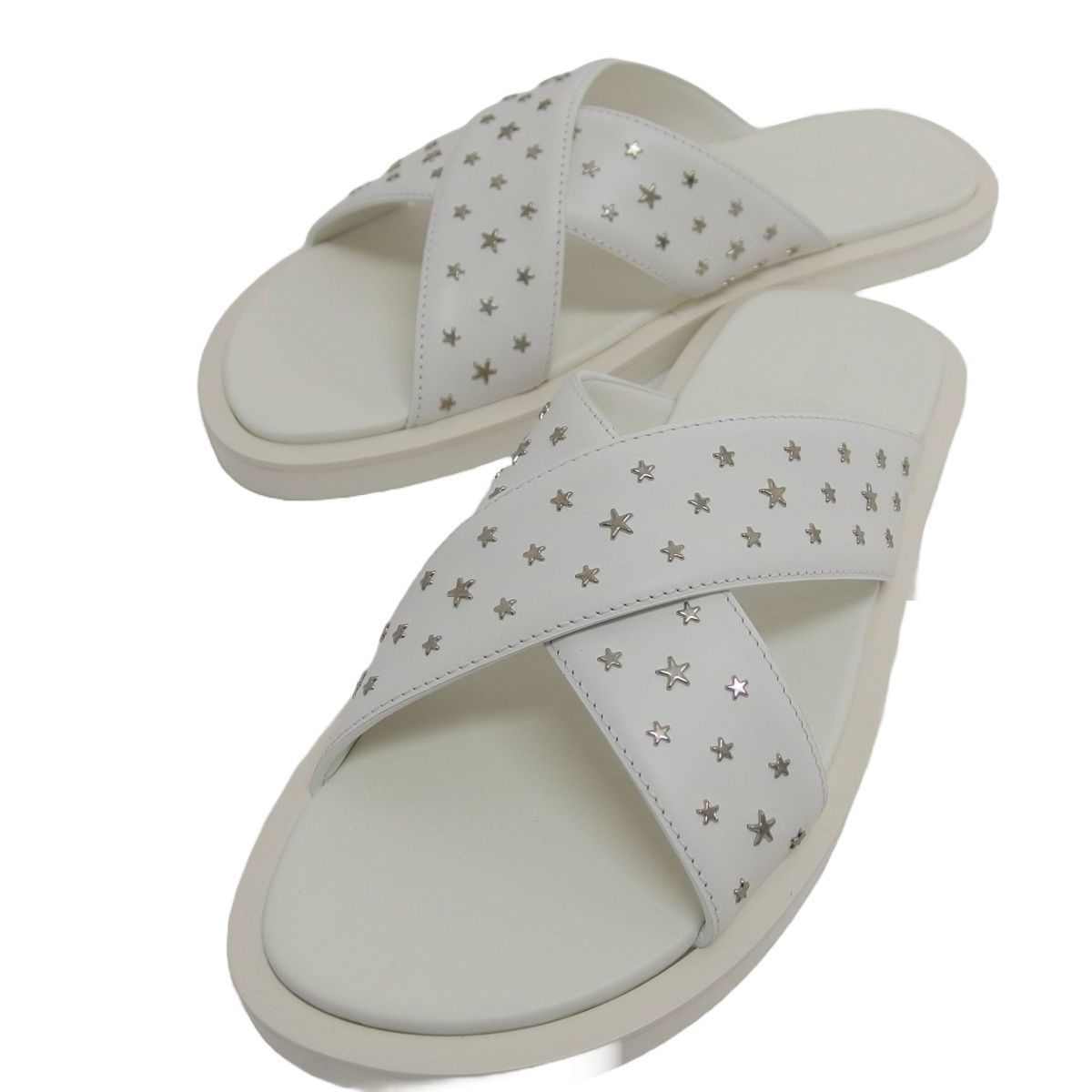 ☆JIMMY CHOO ジミーチュウ パルモ スタースタッズ サンダル ホワイト