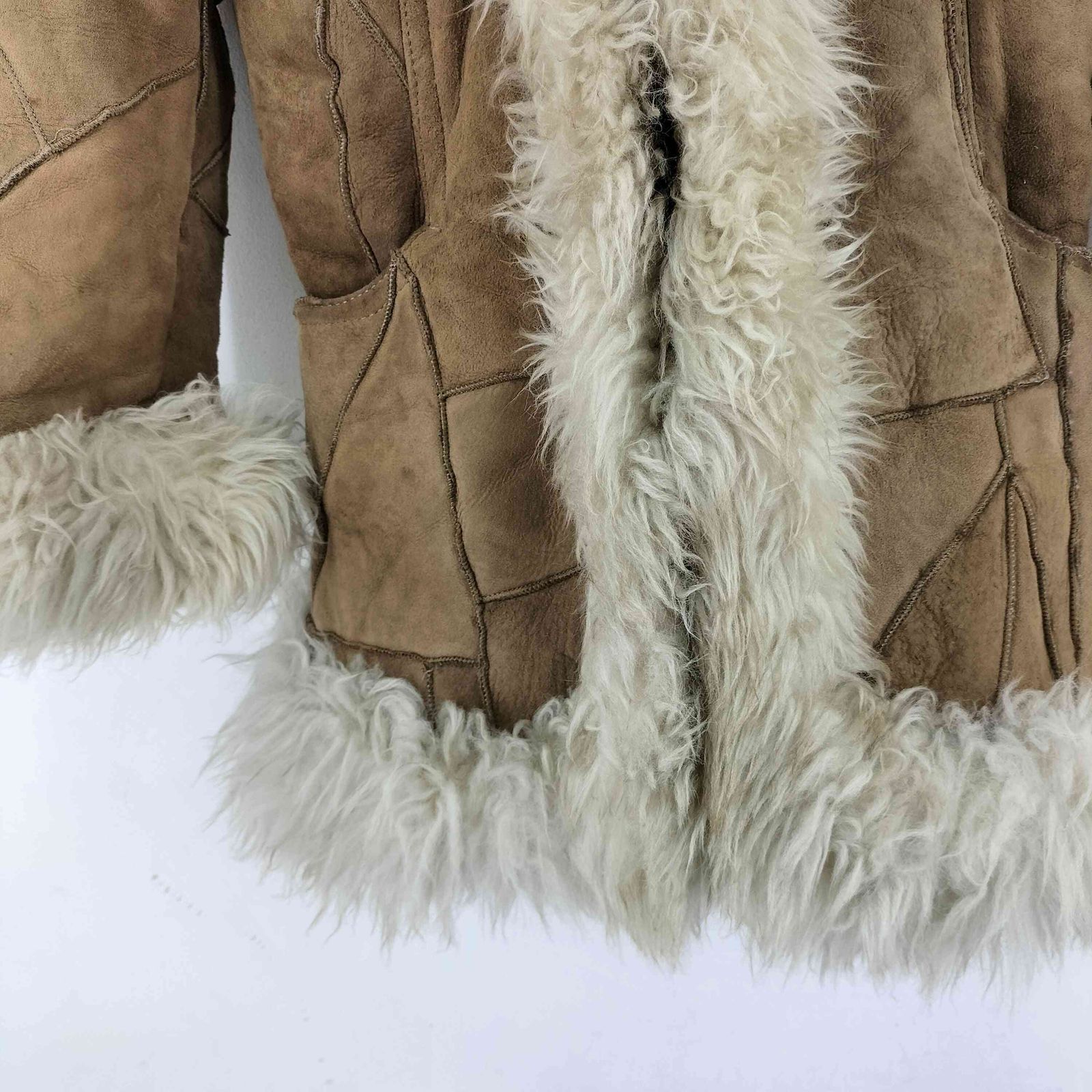 ユーズドフルギ USED古着 ファー付き ラムレザームートンジャケット