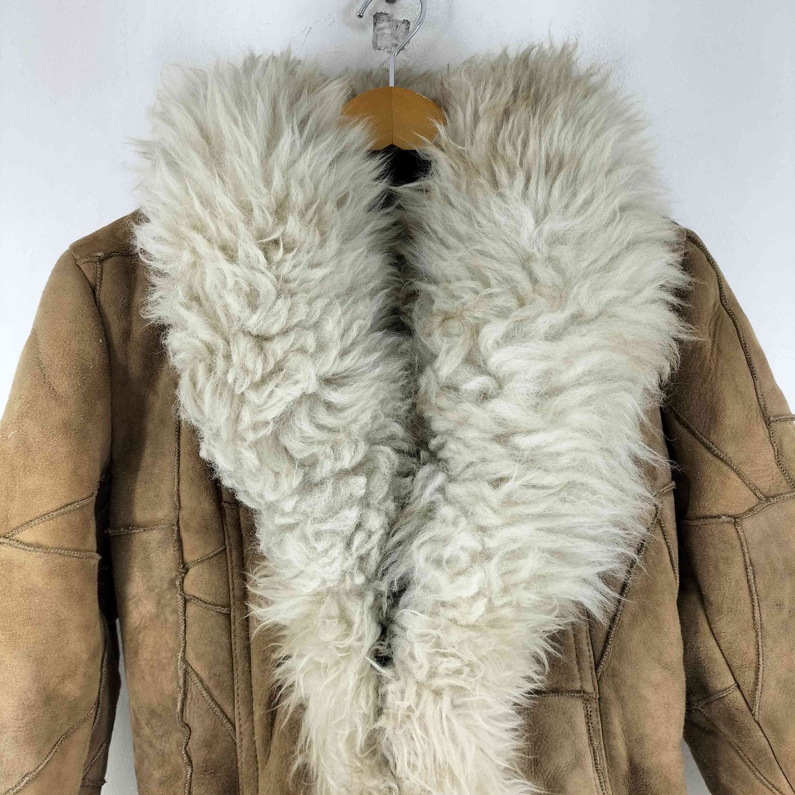 ユーズドフルギ USED古着 ファー付き ラムレザームートンジャケット