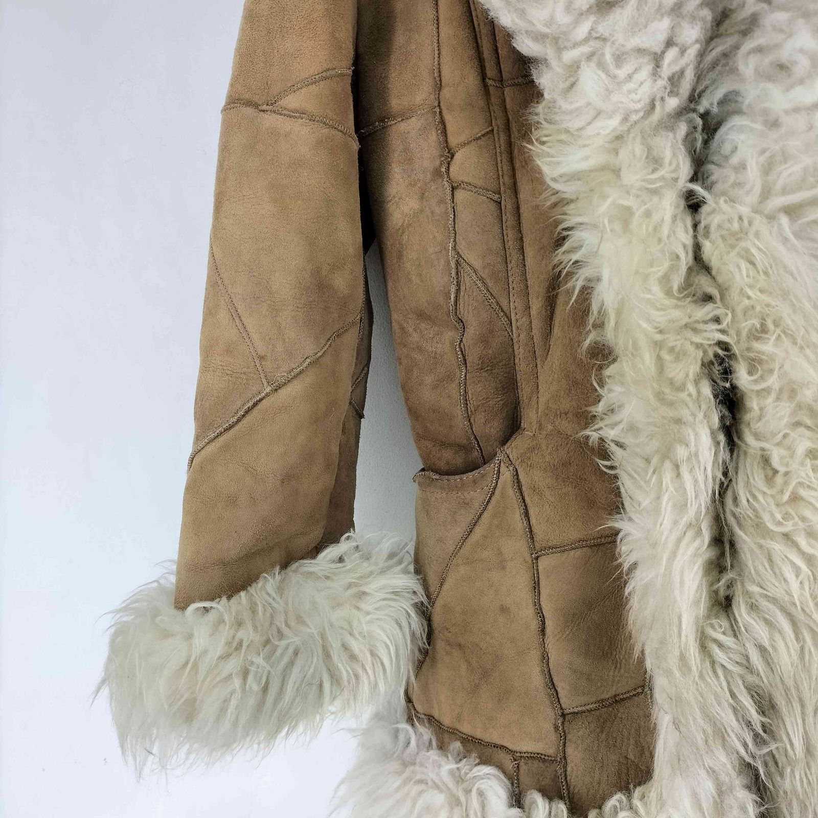 ユーズドフルギ USED古着 ファー付き ラムレザームートンジャケット