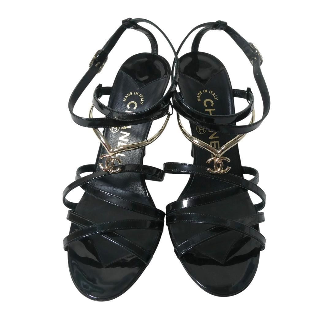 極美品 CHANEL シャネル サイズ37C 約24㎝ ココマーク エナメル