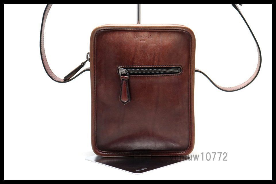Berluti カリグラフィ レザー ショルダーバッグ ベルルッティ 1016 op 26263