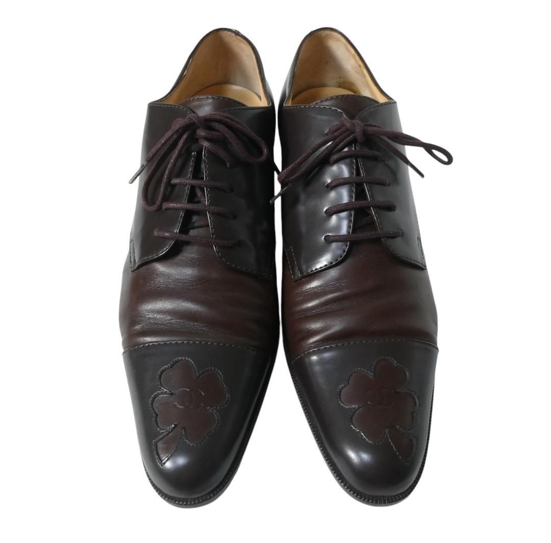 美品 CHANEL シャネル サイズ37C 約24㎝ ココマーク クローバー レザー