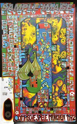 フンデルトヴァッサー ポスター 「ミュンヘンオリンピックポスター