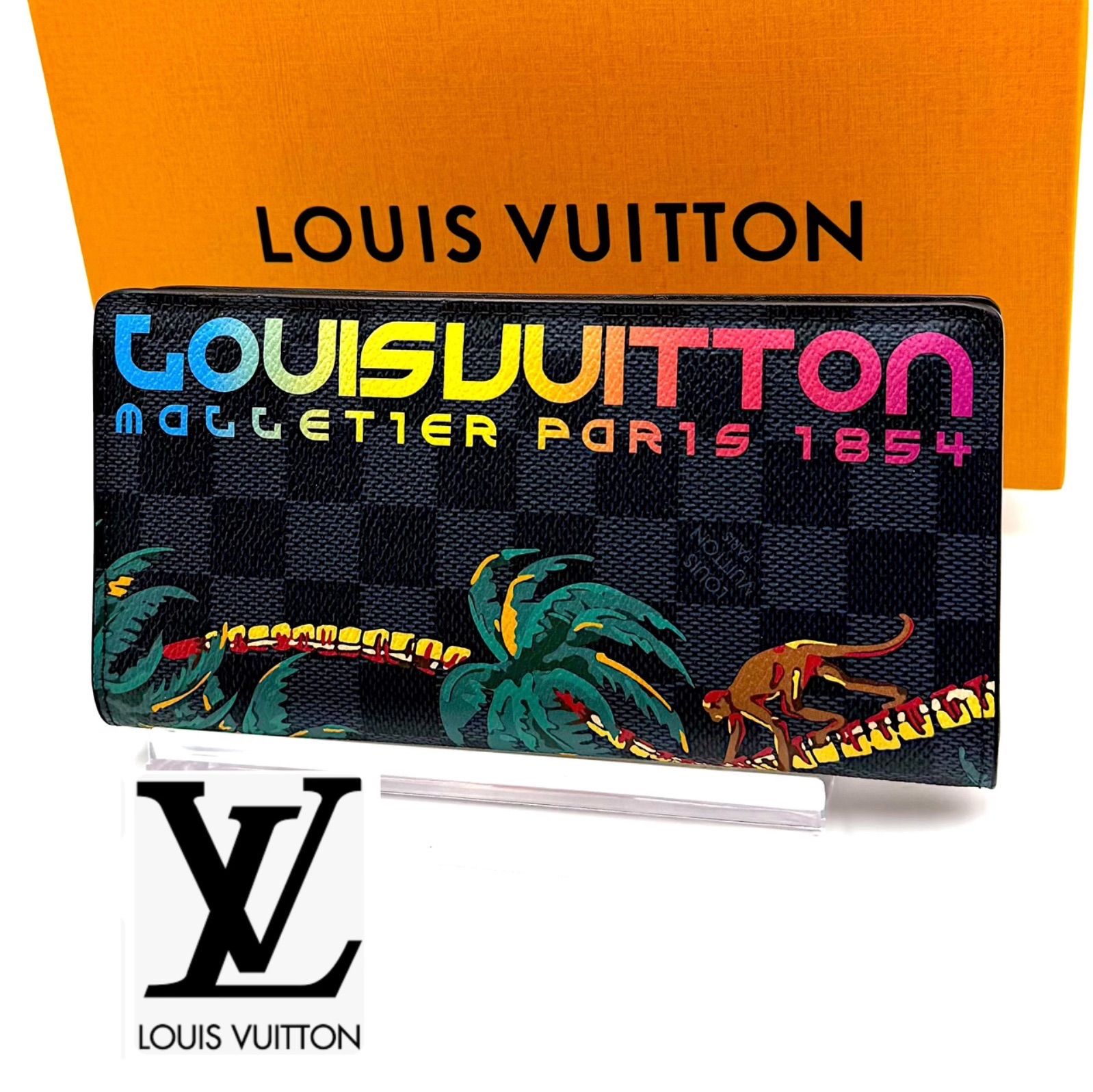 LOUIS VUITTON ヴィトン N 63509 ダミエコバルト ポルトフォイユ ブラザ ジャングル 財布