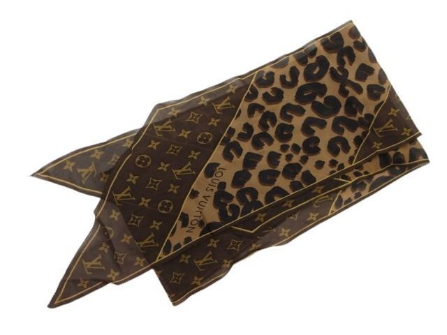 ルイヴィトン LOUIS VUITTON エシャルプ モノグラム レオパード