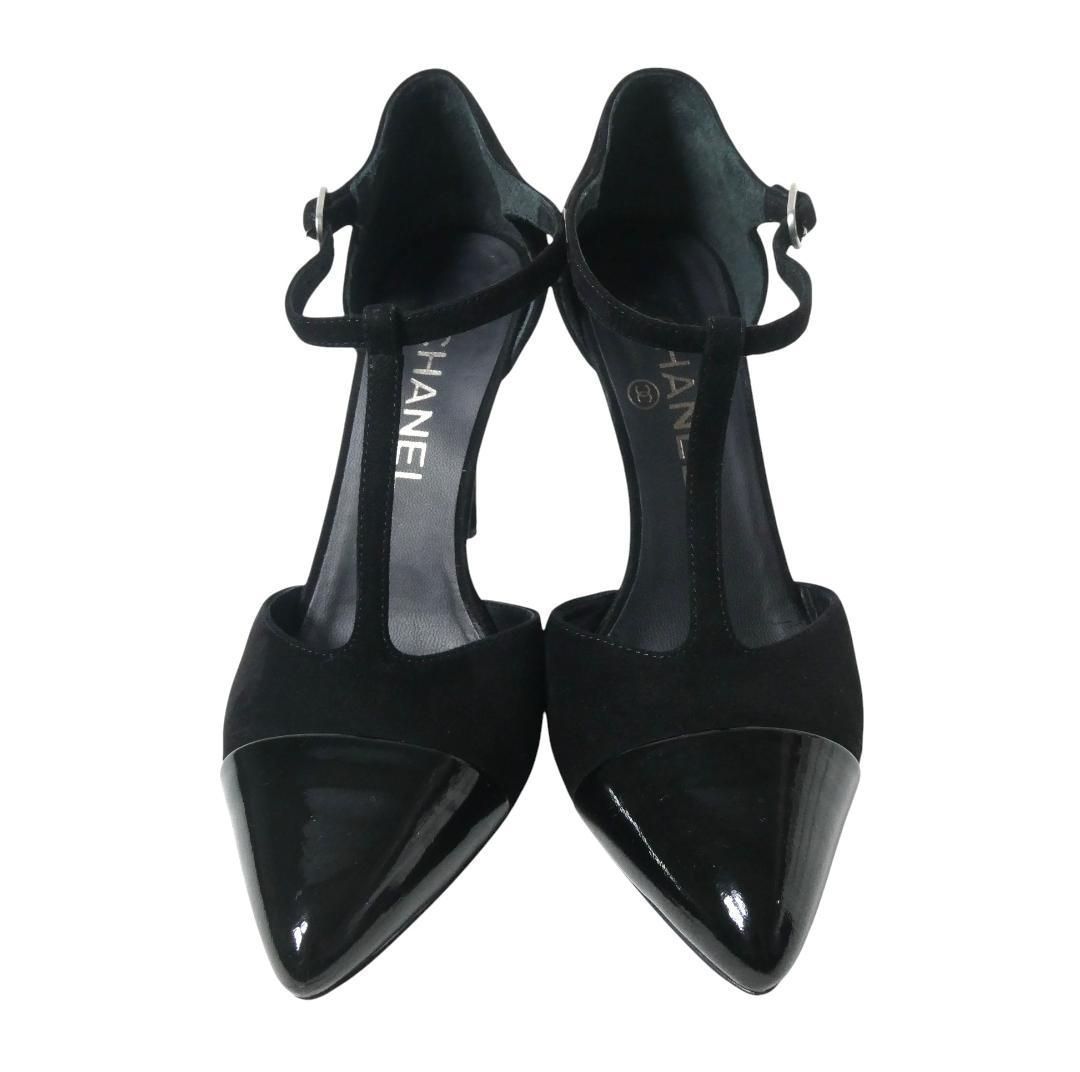 美品 CHANEL シャネル 37C 約23.5〜24㎝ ココマーク スエード×エナメル