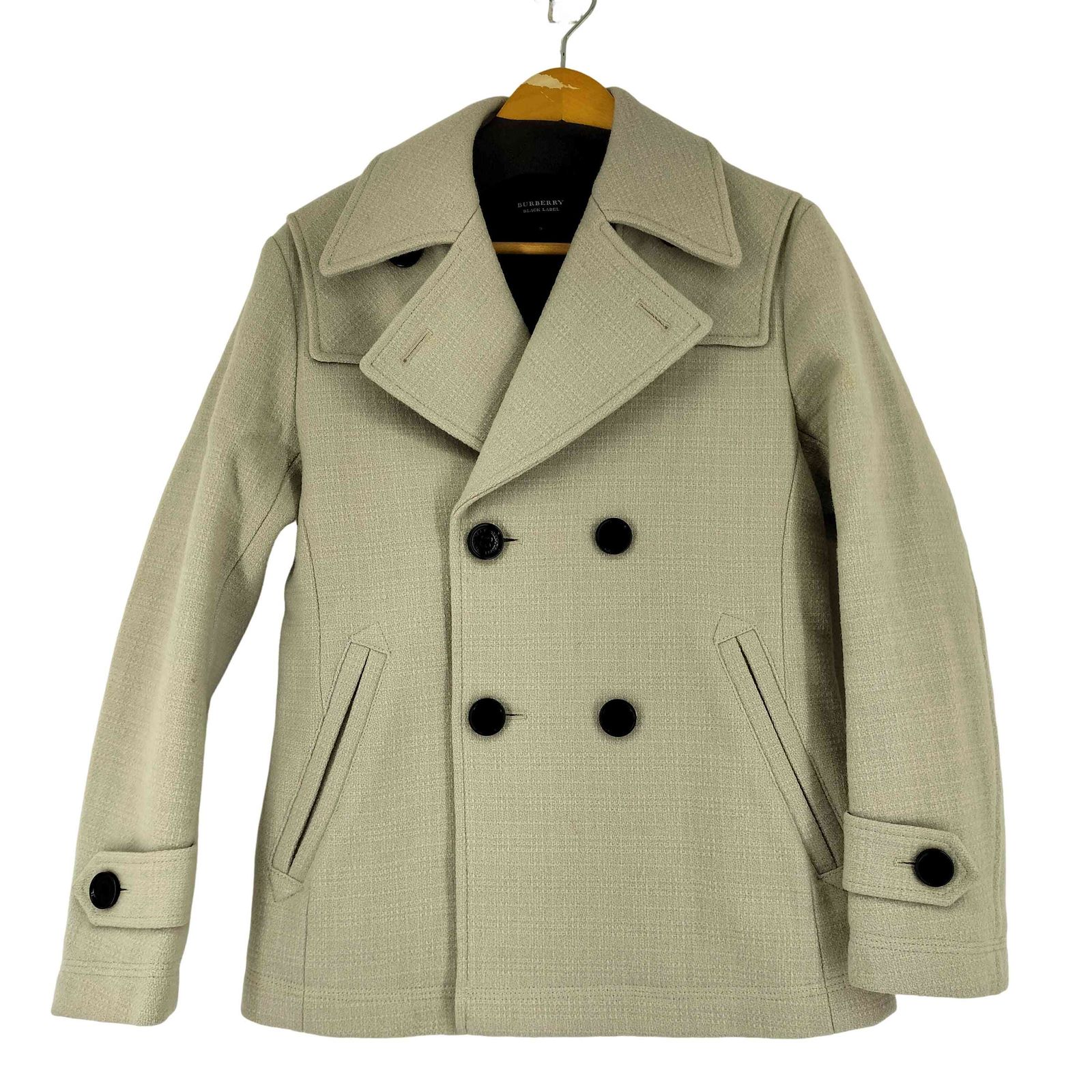 バーバリーブラックレーベル BURBERRY BLACK LABEL ウールピーコート