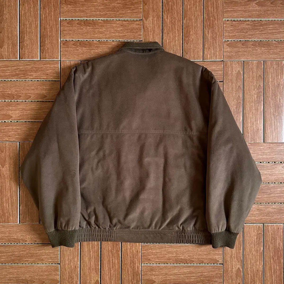 90s ヴィンテージ クラブ フェイク スウェード ブルゾン ジャケット L