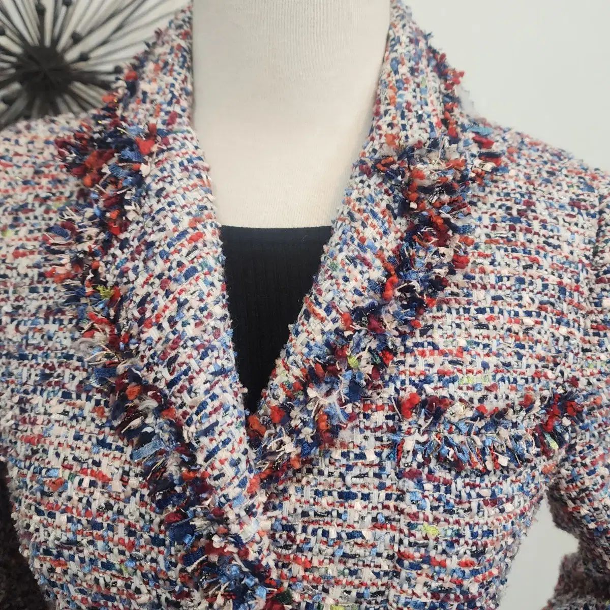 ZARA ツイードジャケット ZARA カラフル ツイード ジャケット XSサイズ - メルカリ