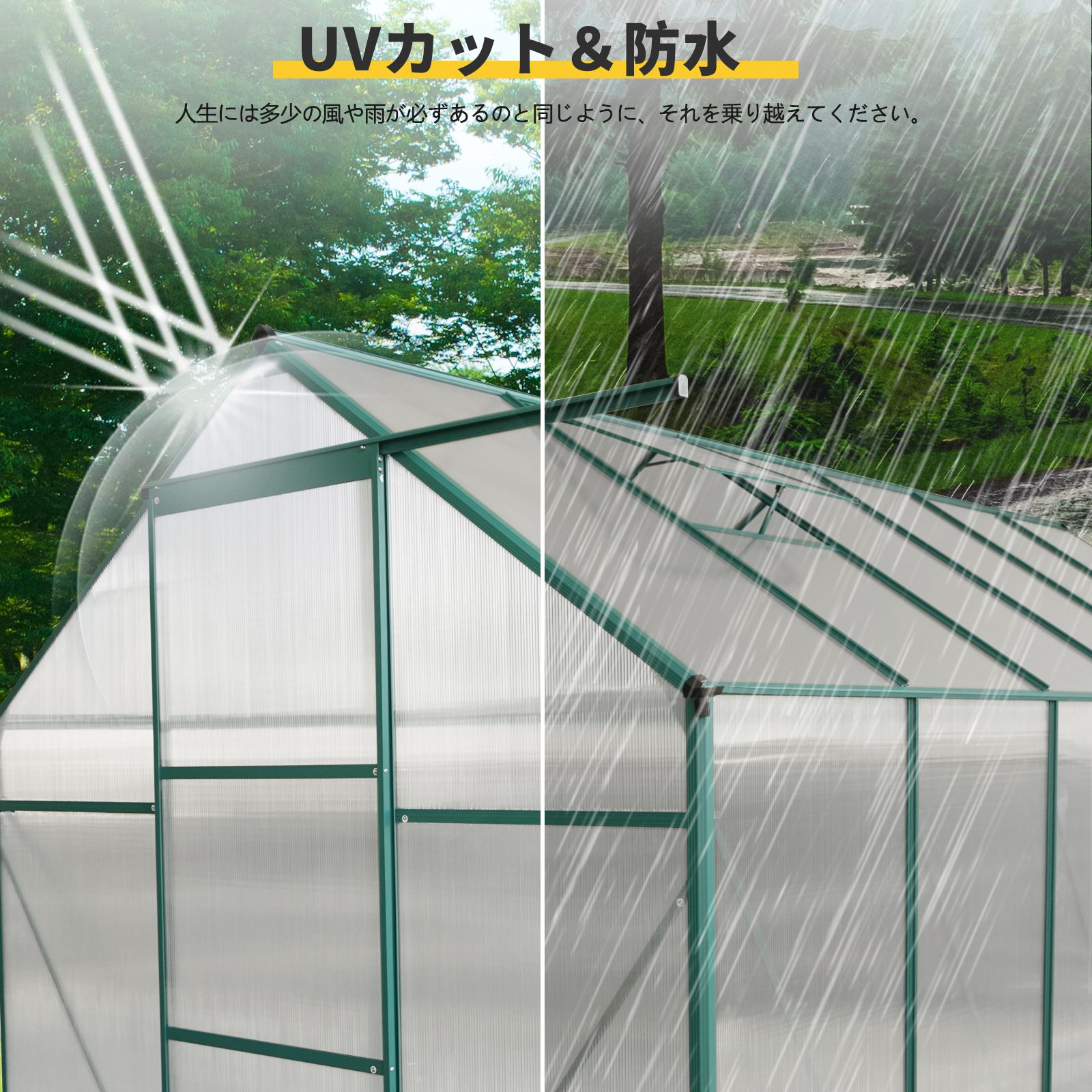ビニールハウス 温室棚 園芸用 温室 頑丈 耐久性 高い 多機能 収納庫