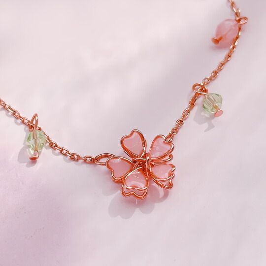 Terse飴細工のような透明感のある、とろんとした2重桜モチーフ