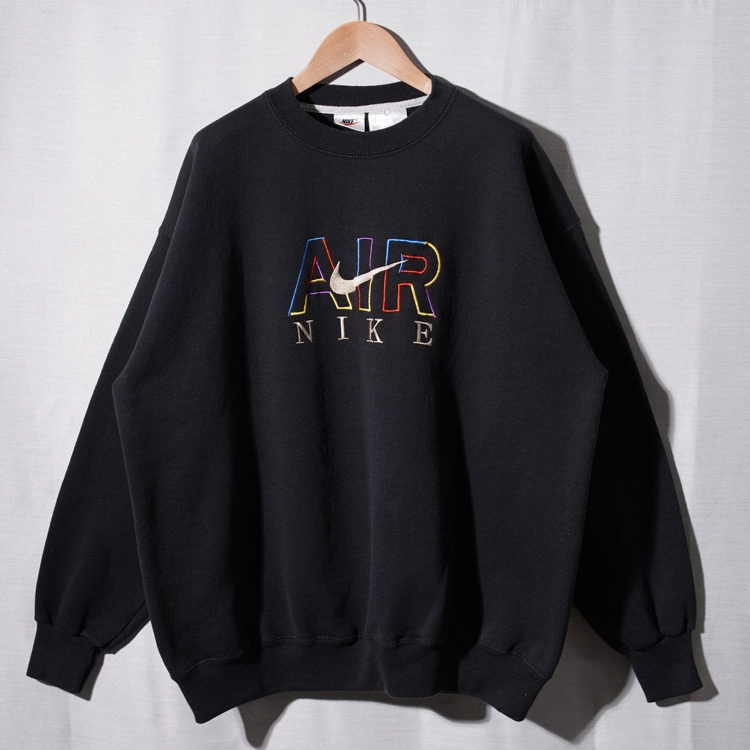 美品 90s USA製 銀タグ ナイキ NIKE スウェット XL相当 表記M ブラック