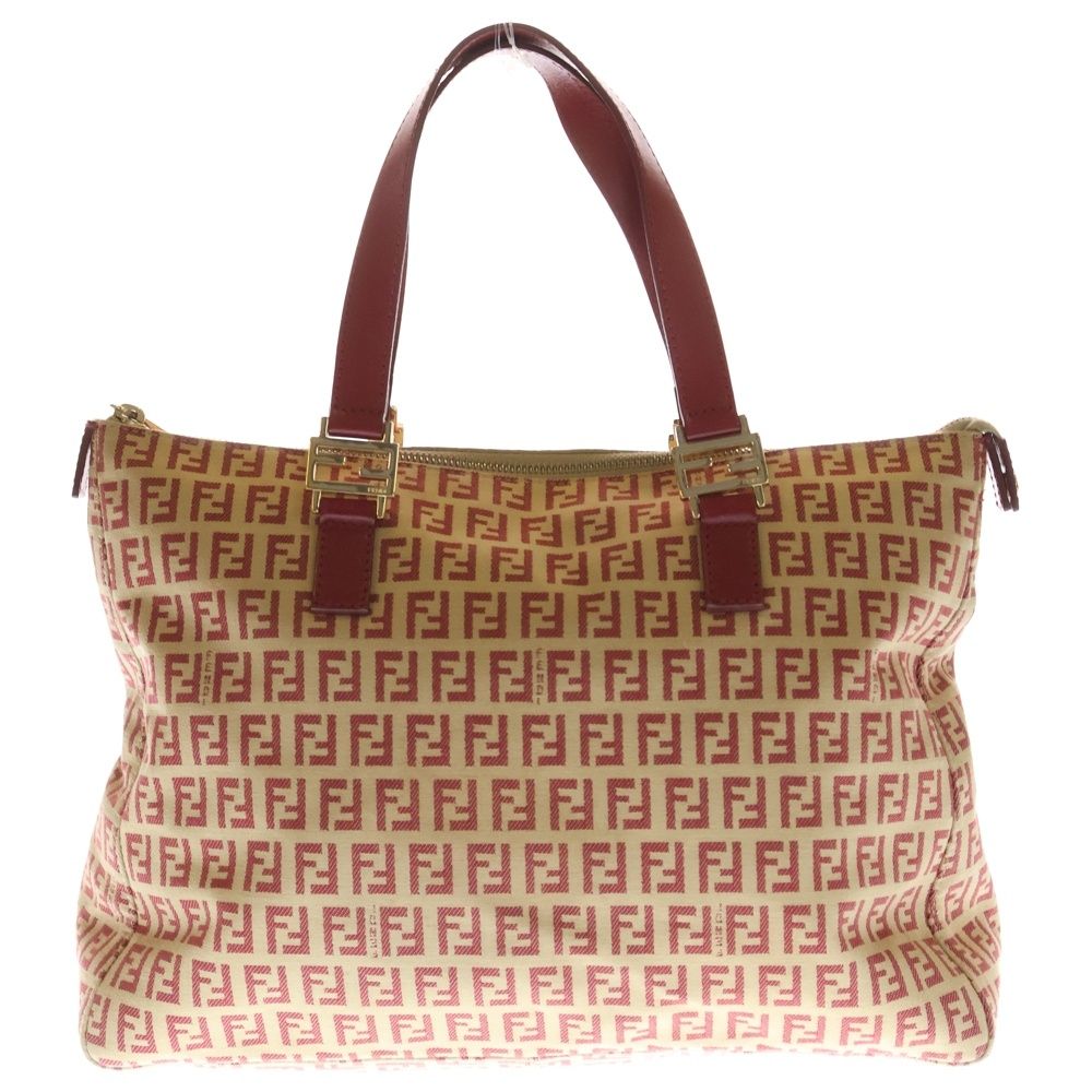 FENDI (フェンディ) ズッキーノ トートバッグ ハンドバッグ ベージュ