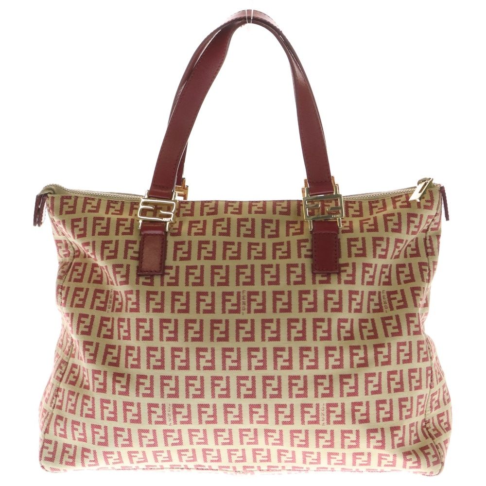 FENDI (フェンディ) ズッキーノ トートバッグ ハンドバッグ ベージュ