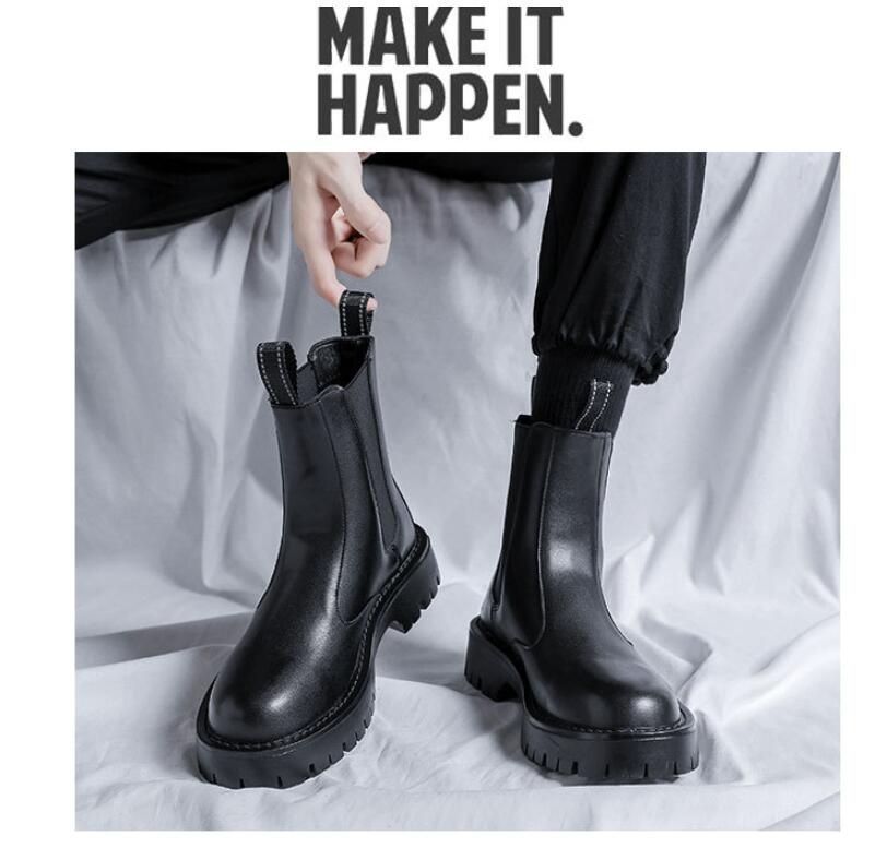  サイドゴアブーツ メンズ ショートブーツ ビジネスブーツ ブーツ ワークブーツ チェルシーブーツ カジュアル 革靴 シンプル メンズブーツ 通勤 履きやすい 男性 ギフト zyida 20 サイドゴアブーツ ブーツ 革靴