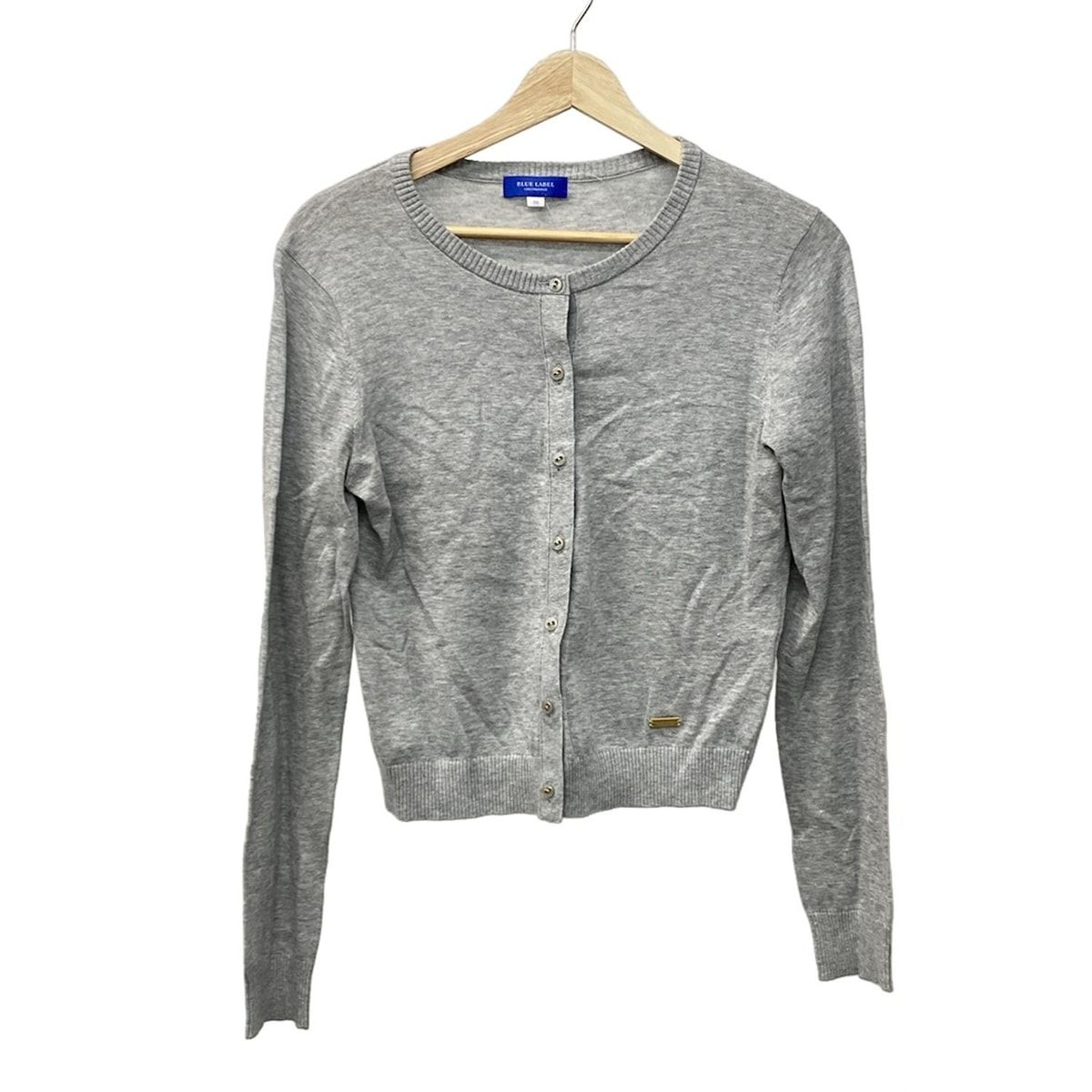 新品タグ付き　未使用　ブルーレーベルクレストブリッジ　ロング　コーディガン　38 セール】 クレストブリッジチェックリバーシブルダンボールコーディ