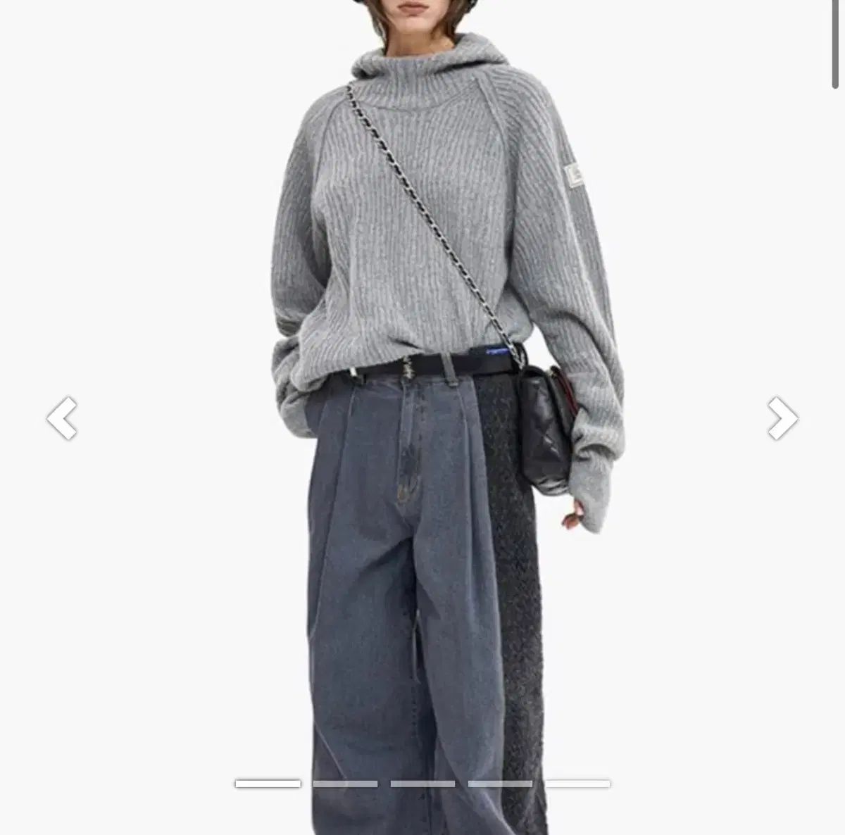 ADER ERROR WHO フードニット グレー