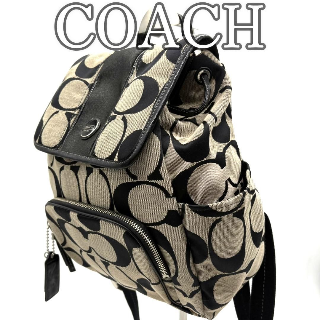 美品》COACH(コーチ)リュック バックパック PVC シグネチャー バック 