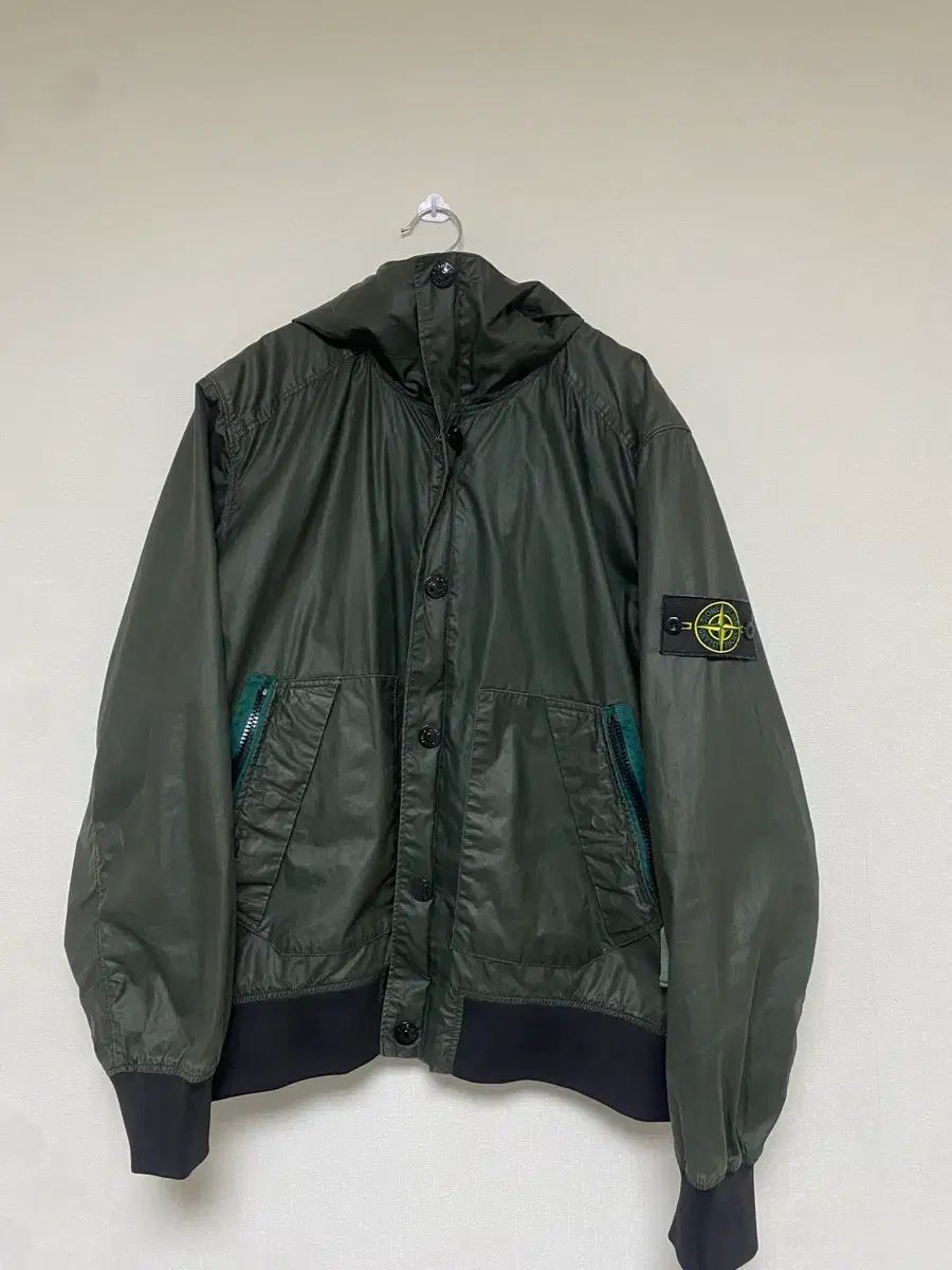 XL ストーンアイランド ム ソーラー ゴ マ 麻 ジャケット カーキ