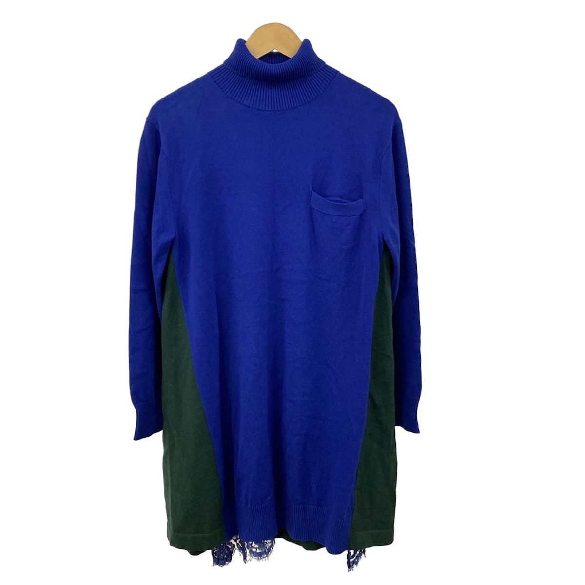 Sacai サカイ ワンピース サイズ2 M レディース 17 03325 ダークグリーン ブルー パープル