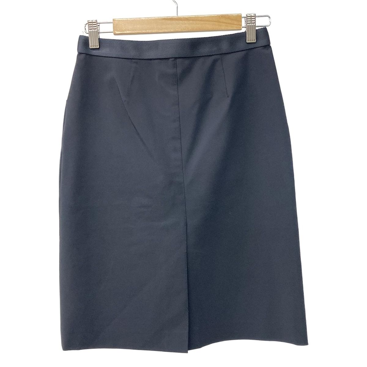 PRADA プラダ スカート サイズ40 M レディース ダークネイビー ひざ丈