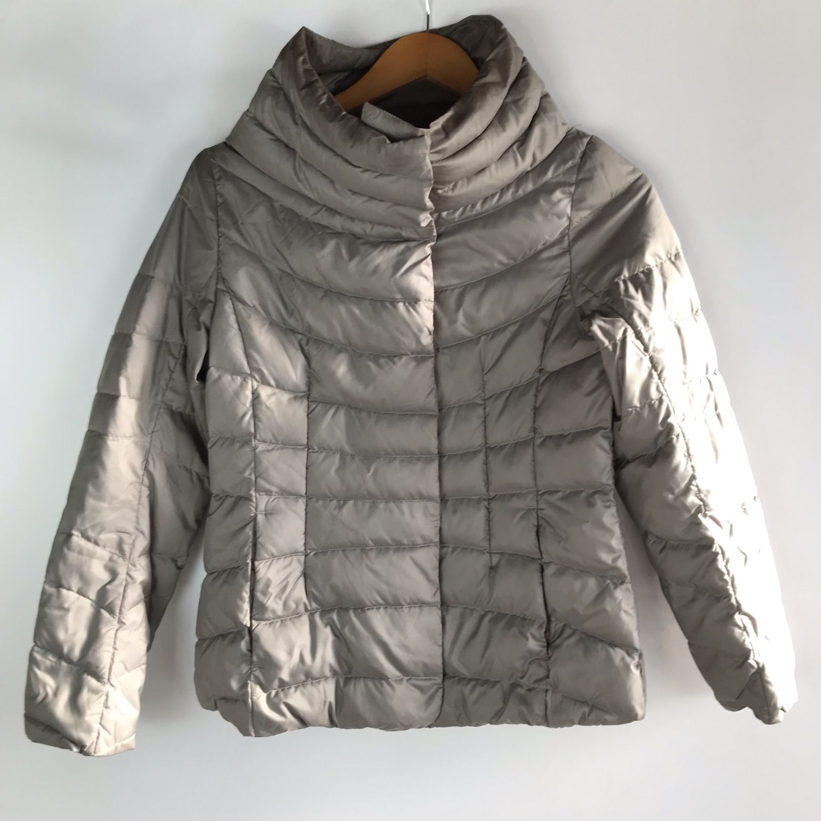 Eddie Bauer スタンドカラーダウンジャケット レディース XS グレー 