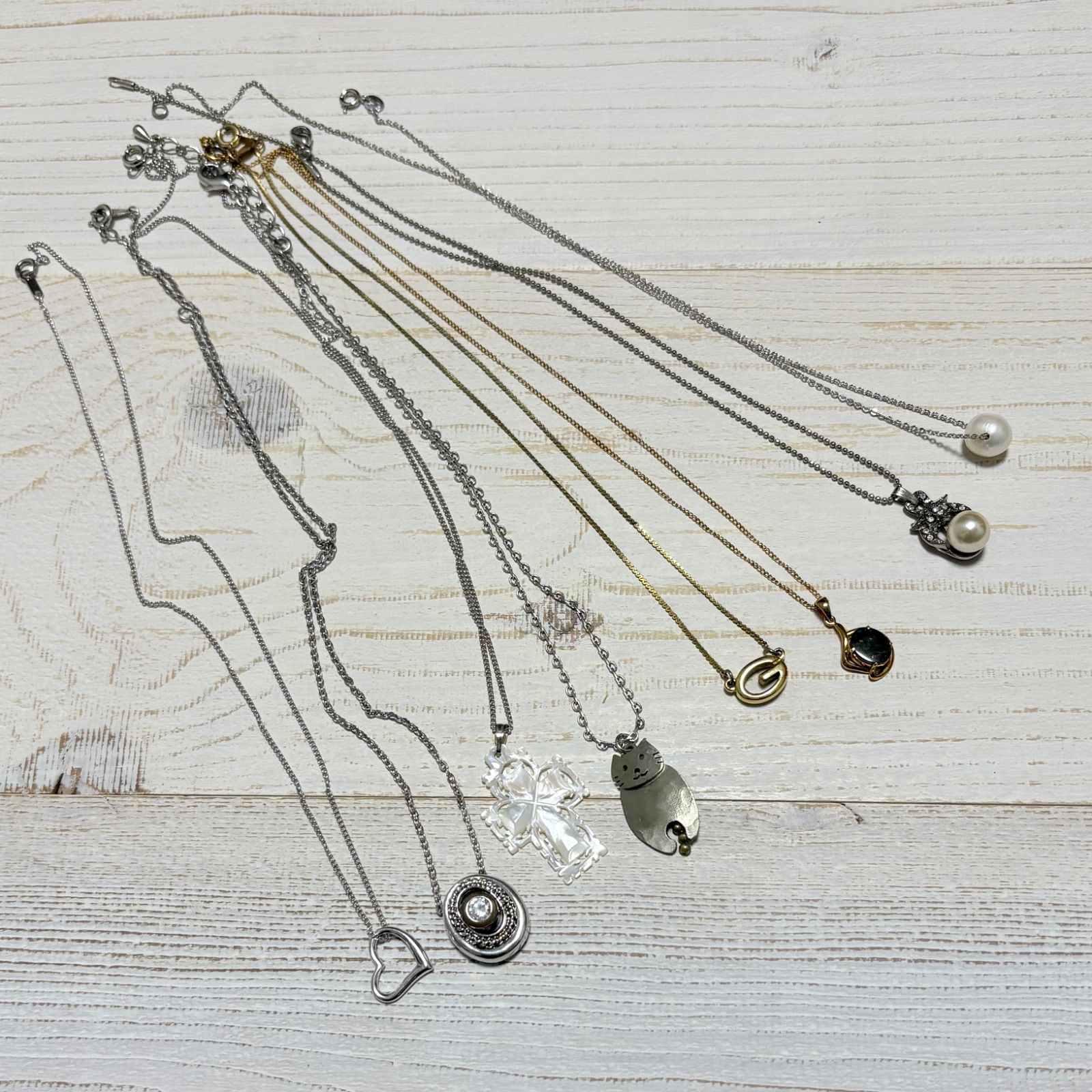 ネックレス 8本 まとめ売り SILVER刻印あり - メルカリ