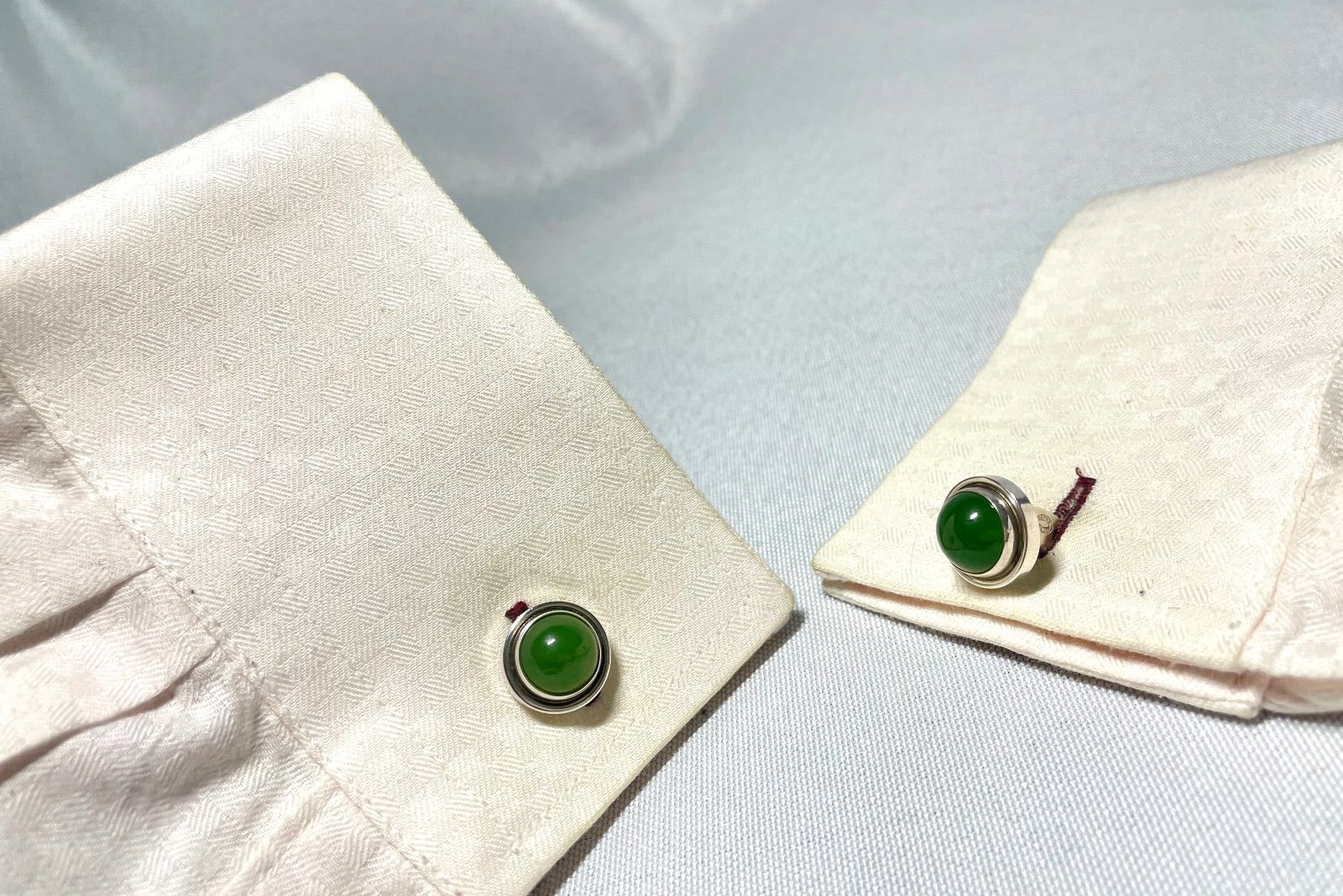美品 希少 GEORG JENSEN ジョージジェンセン #44D ネフライト ストーン