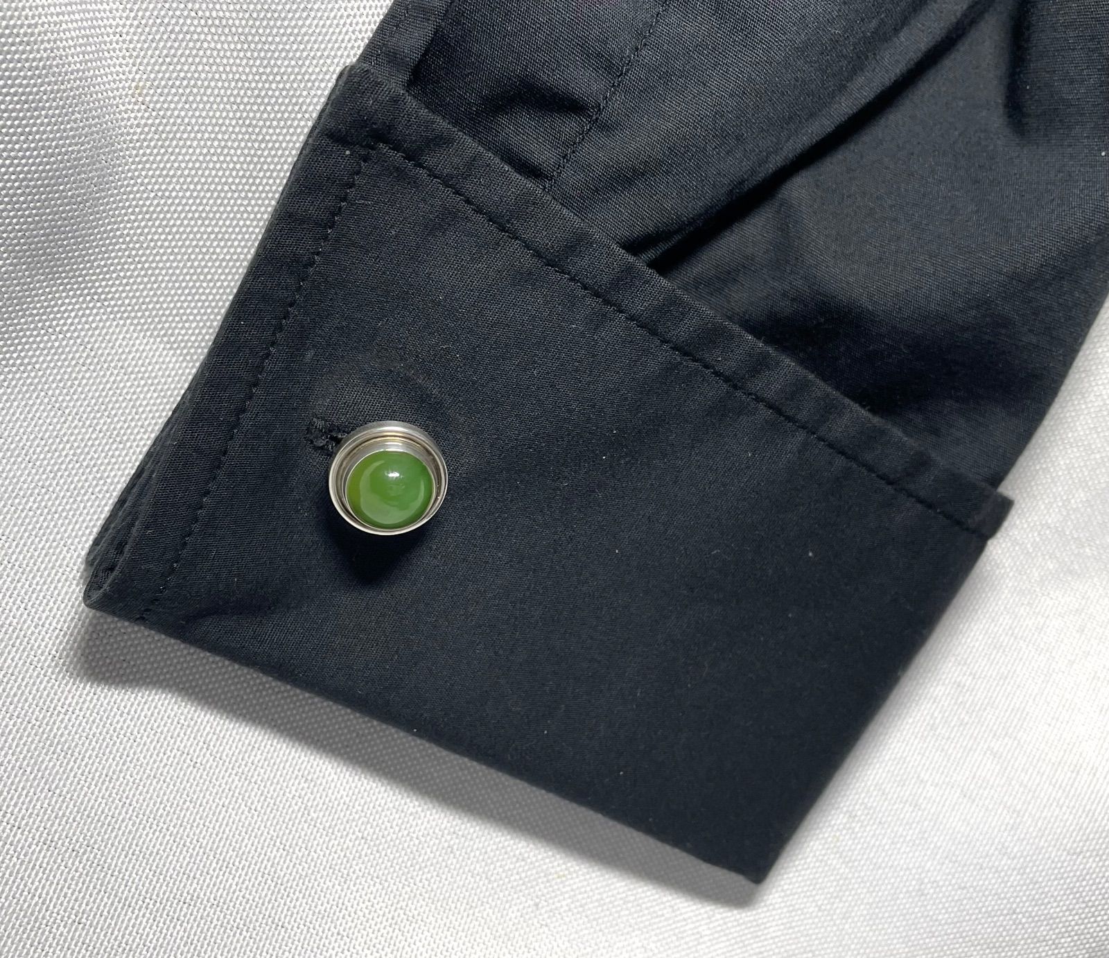 美品 希少 GEORG JENSEN ジョージジェンセン #44D ネフライト ストーン