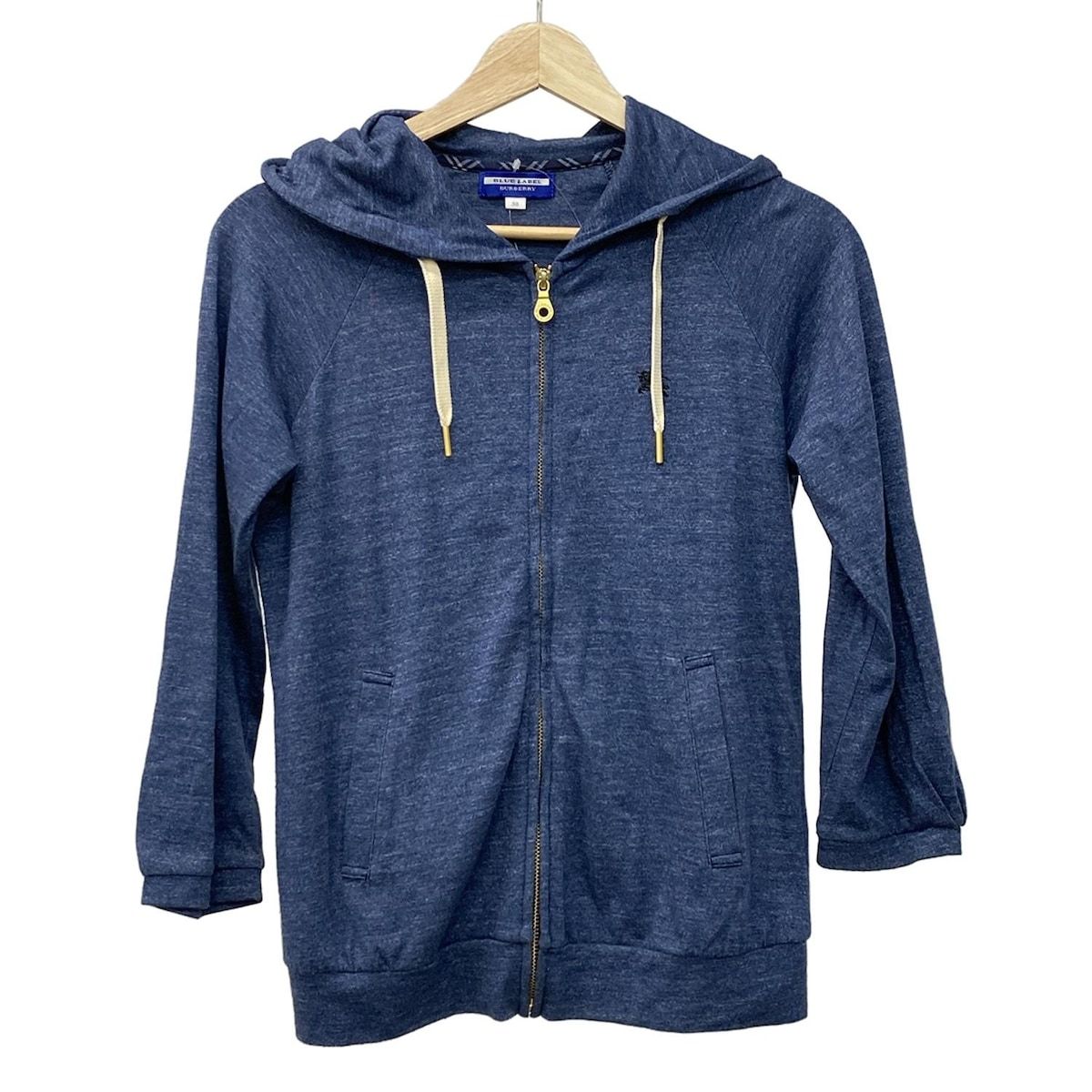 BURBERRY BLUELABEL パーカー ニット ネイビー 38 M Burberry Blue Label(バーバリーブルーレーベル) パーカー サイズ38 M