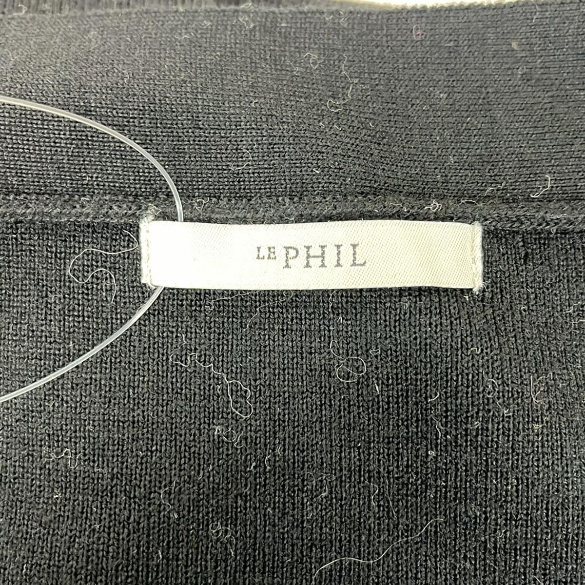 LE PHIL(ルフィル) カーディガン サイズF レディース美品 - 黒 長袖  