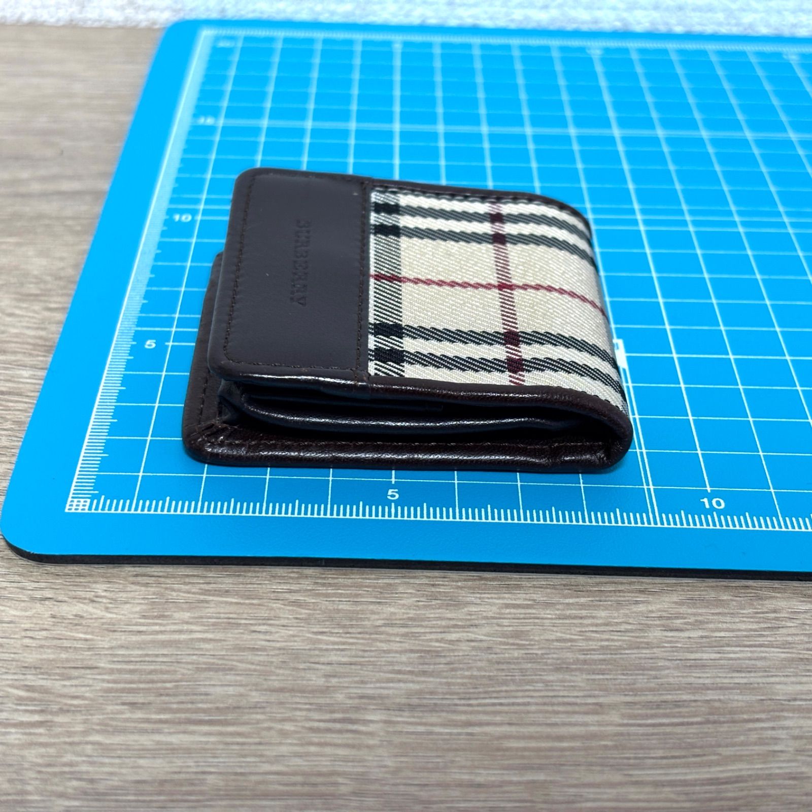  BURBERRY バーバリー ノバチェック コインケース 小銭入れ ウォレット レザー キャンバス ブラウン 茶 メンズ レディース コインケース 小銭入れ 小物