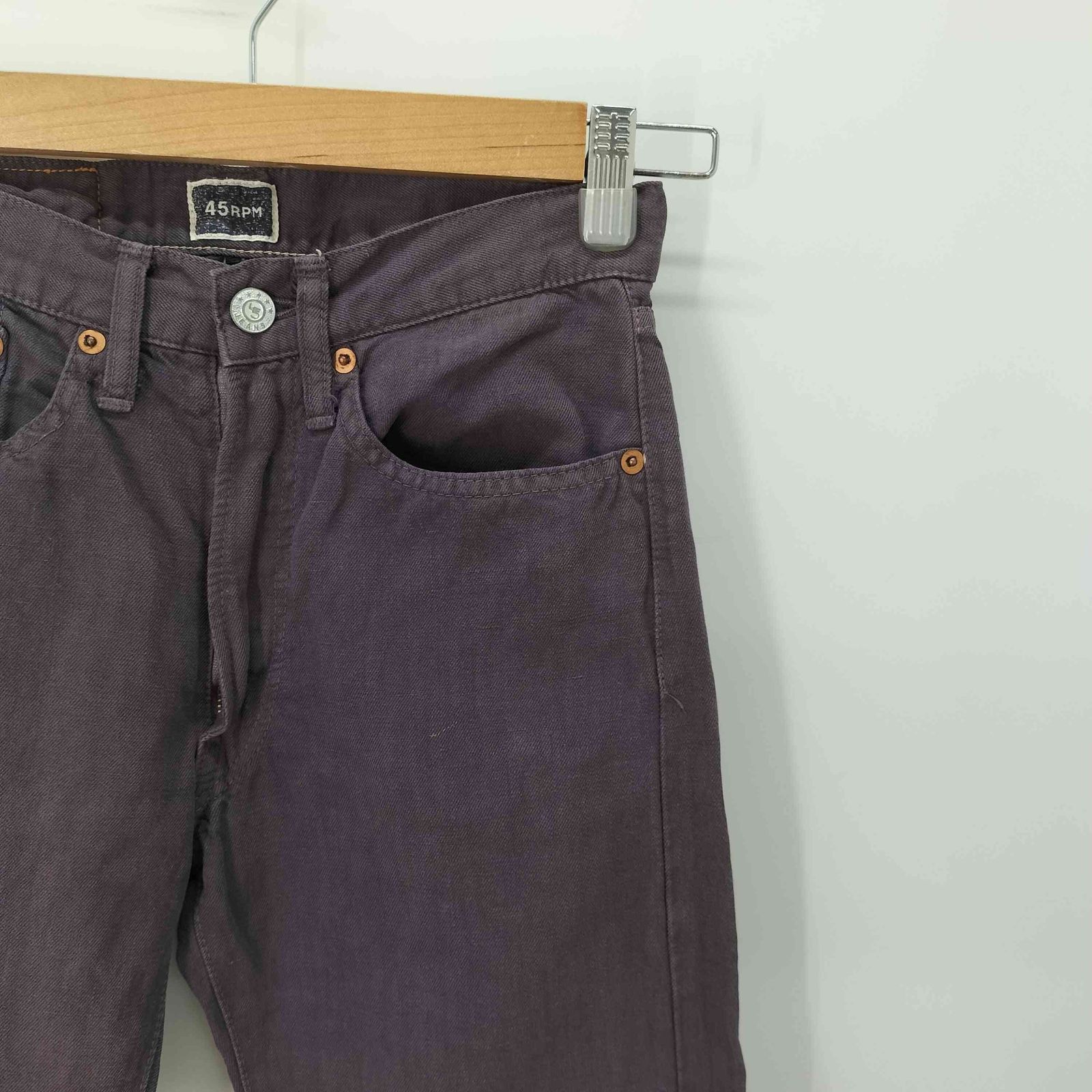 フォーティファイブアールピーエム 45rpm コットンリネン スリムデニム