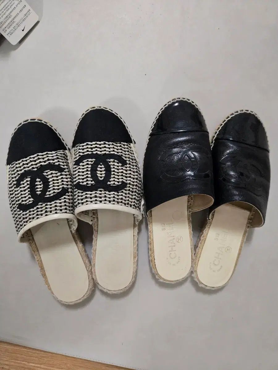 正規品 CHANEL シャネル エスパドリーユ ミュール スリッパ 38サイズ