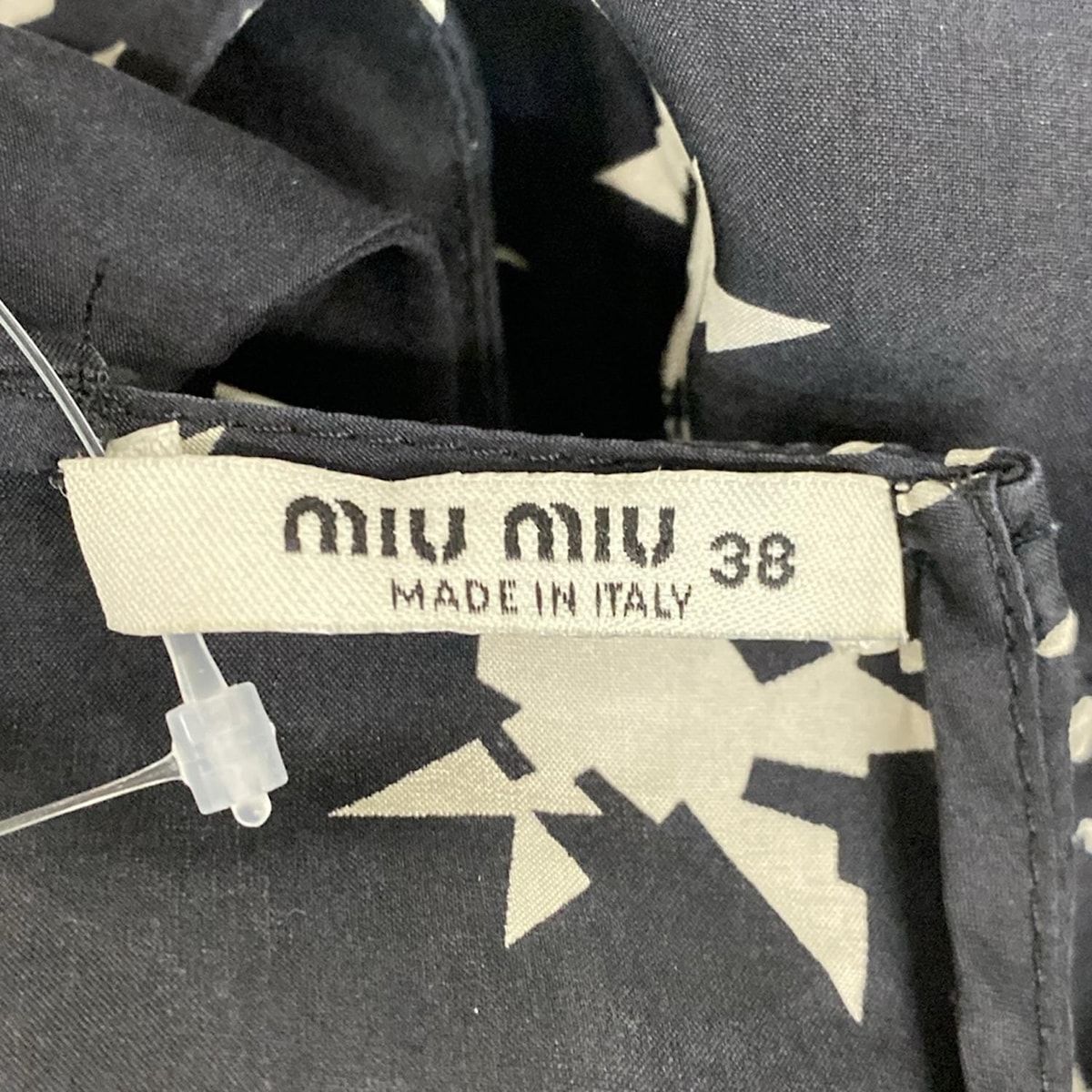miumiu(ミュウミュウ) ワンピース サイズ38 S レディース - 黒×白 