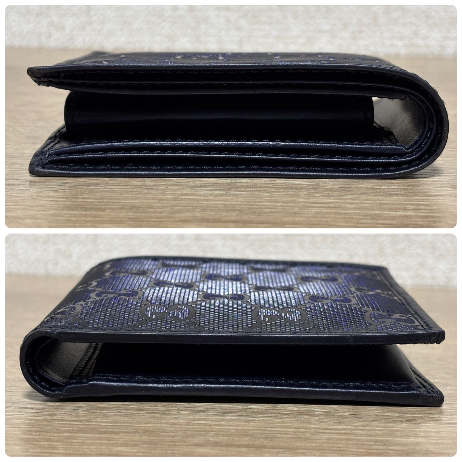GUCCI グッチ GG柄 二つ折り財布 コンパクトウォレット ミニ財布 