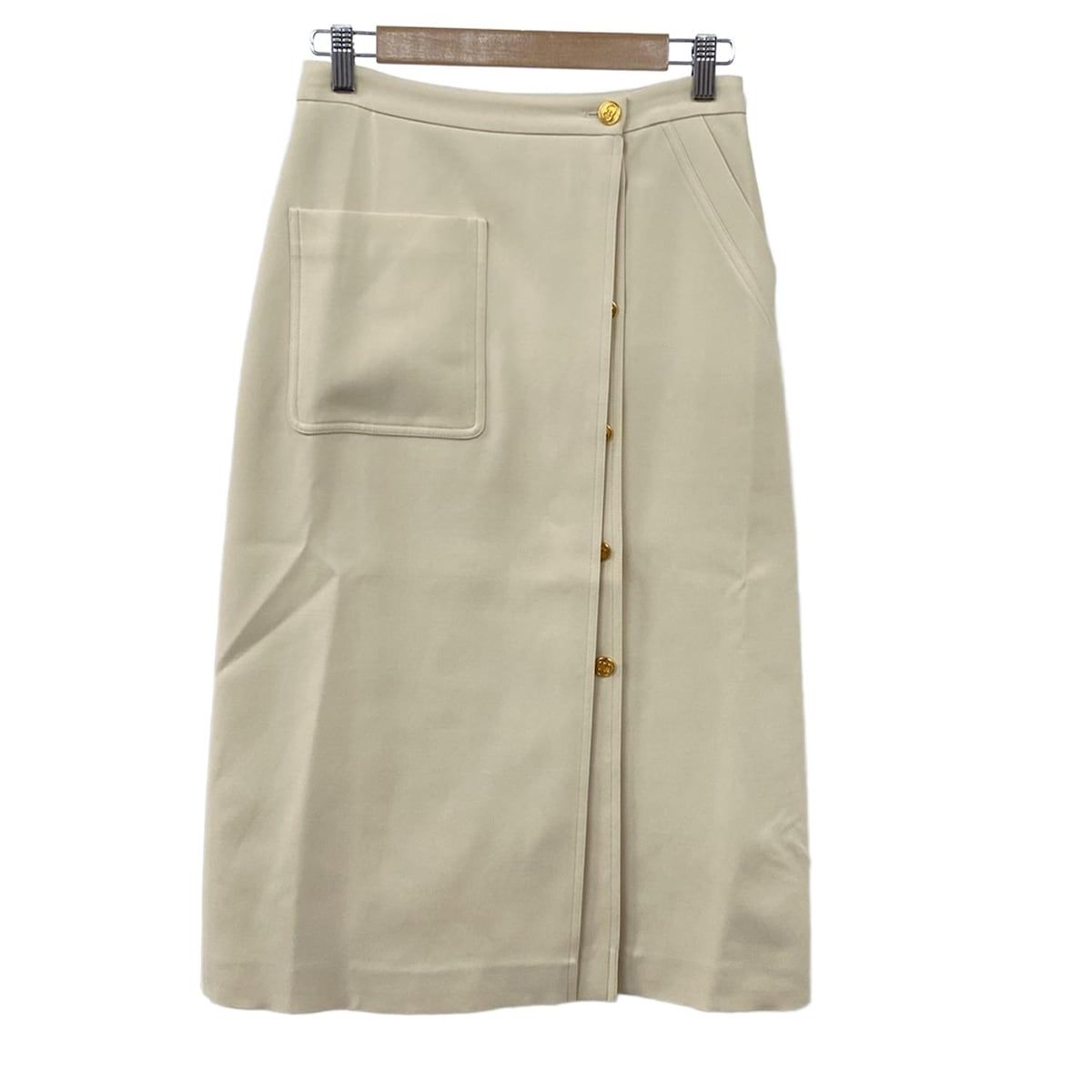 GUCCI グッチ 巻きスカート サイズ40 M レディース 602272 アイボリー ロング