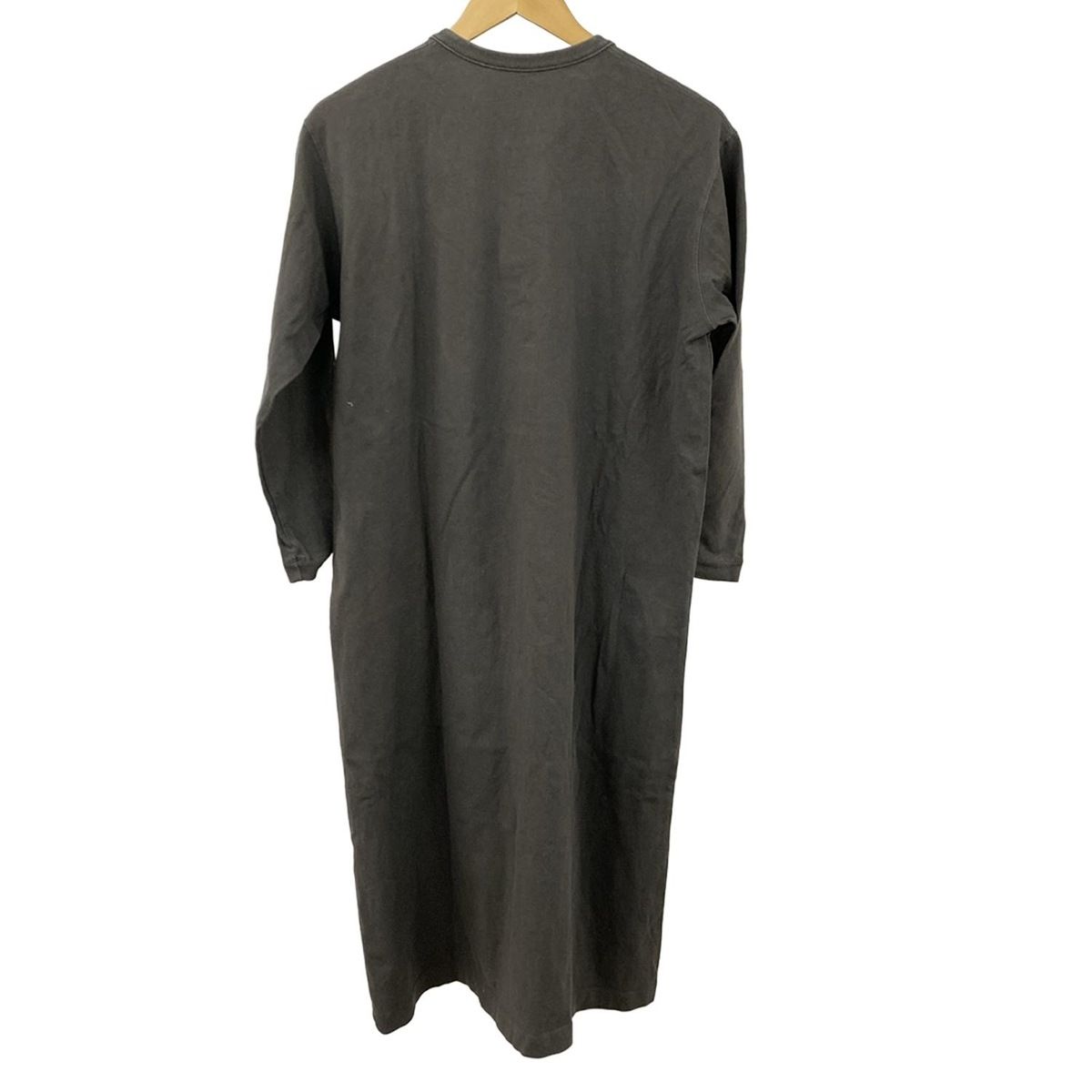 DANTON ダントン ワンピース サイズ36 S レディース グレー クルーネック 長袖 ロング