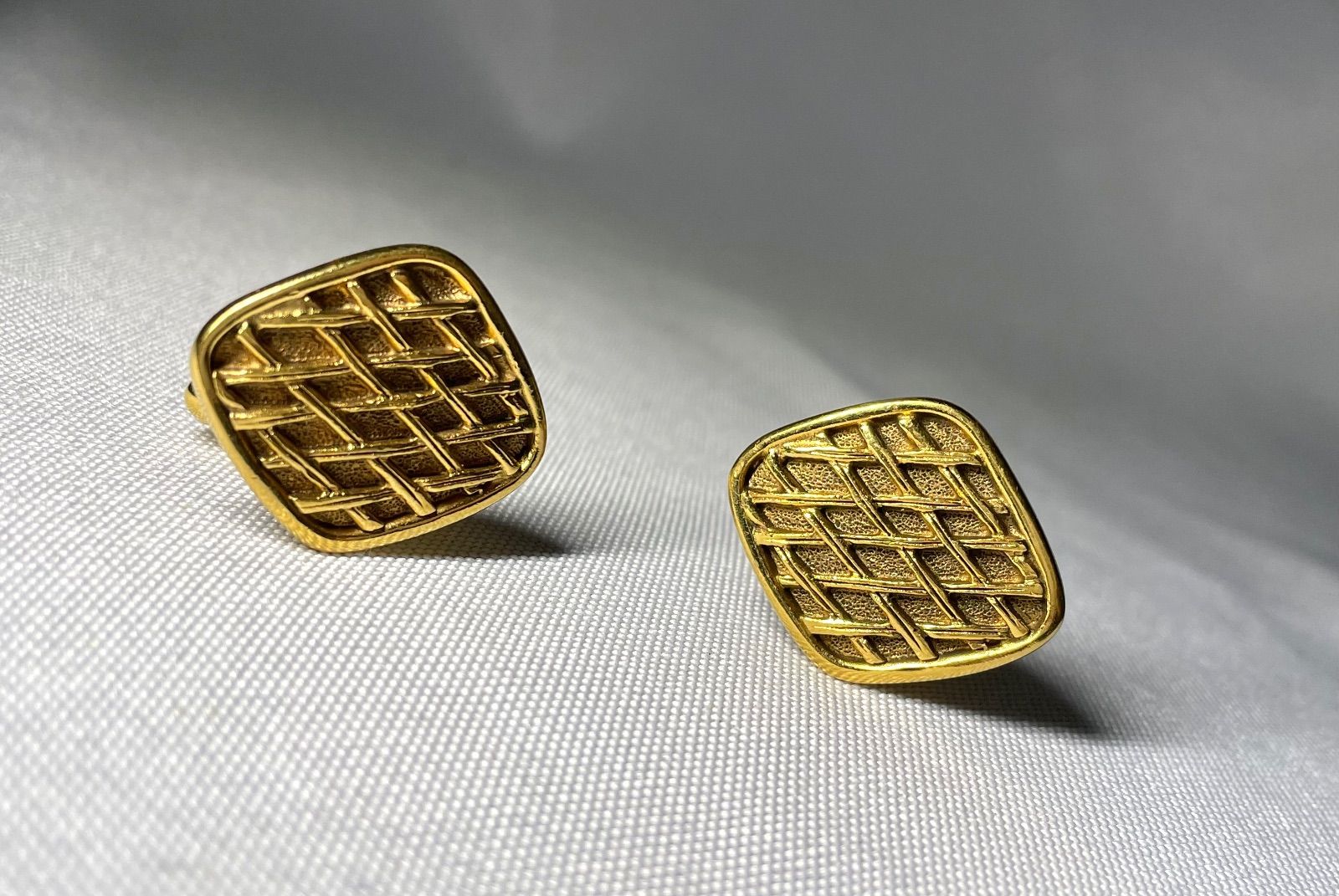 CHANEL カフスボタン ココマーク マトラッセ ゴールド カフリンクス CHANEL シャネル ココマーク ヴィンテージデザイン ラージサイズカフス