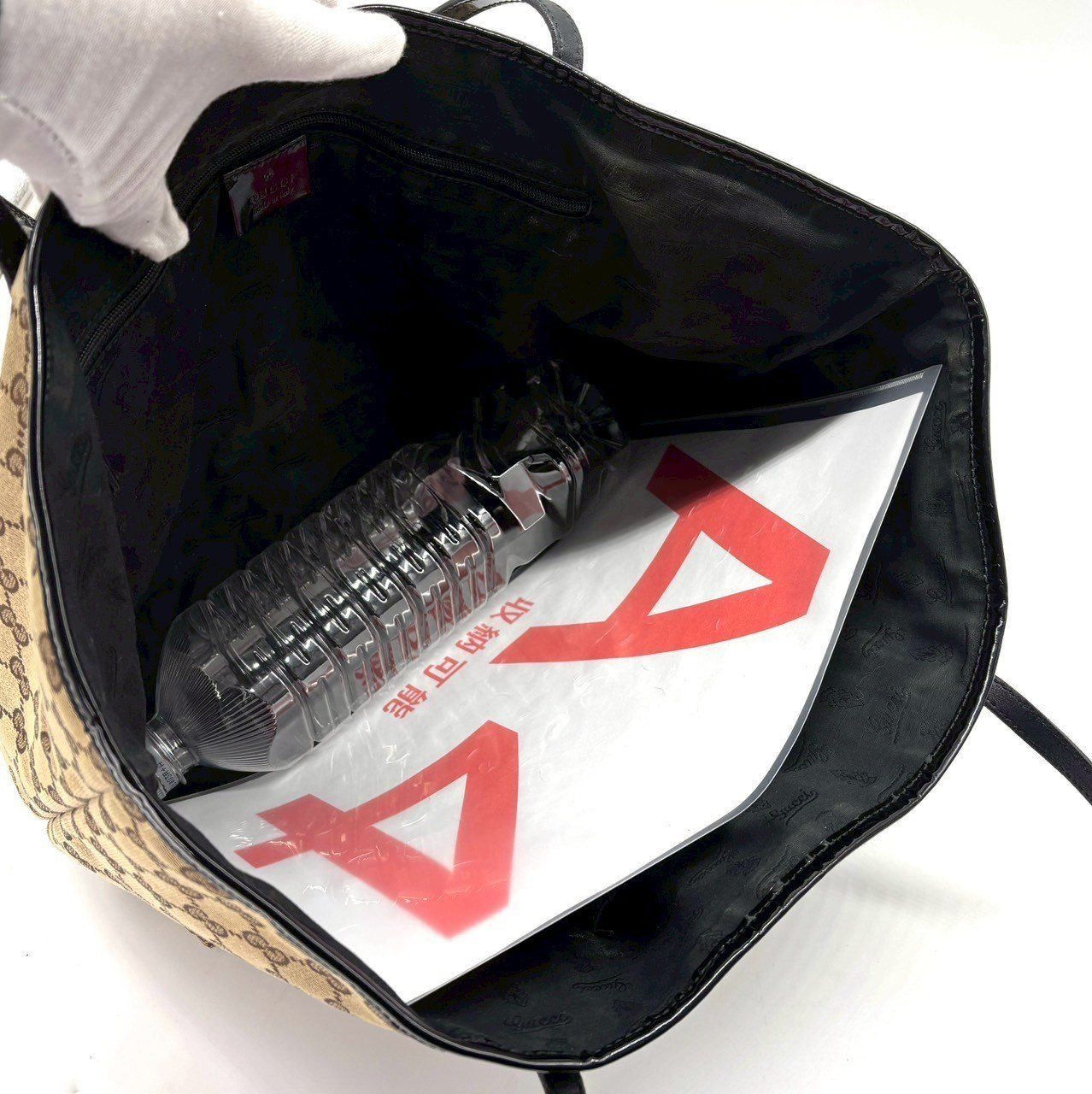 通勤も私服も、これで正解】 GUCCI トートバッグ GGキャンバス 肩掛け