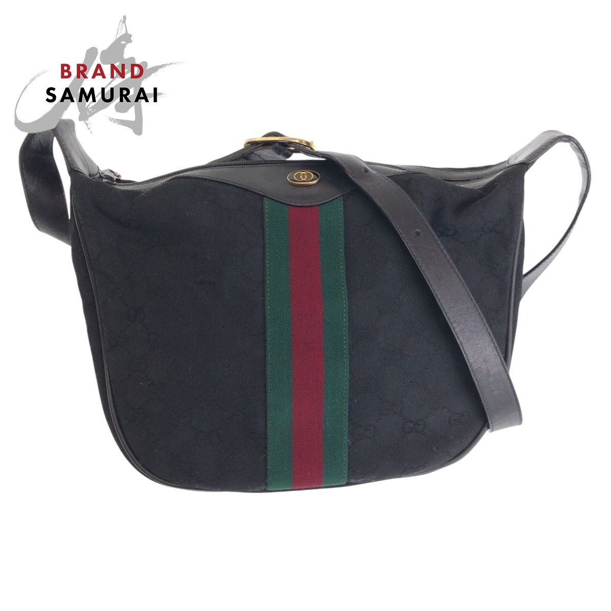 GUCCI グッチ ヴィンテージ オールドグッチ シェリーライン ブラック