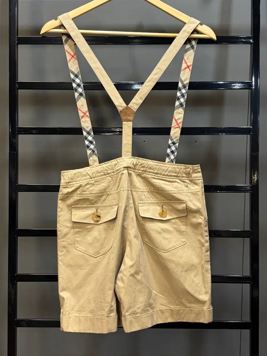160 28インチ バーバリー レディース サスペンダー コットンパンツ ベージュ 4 9