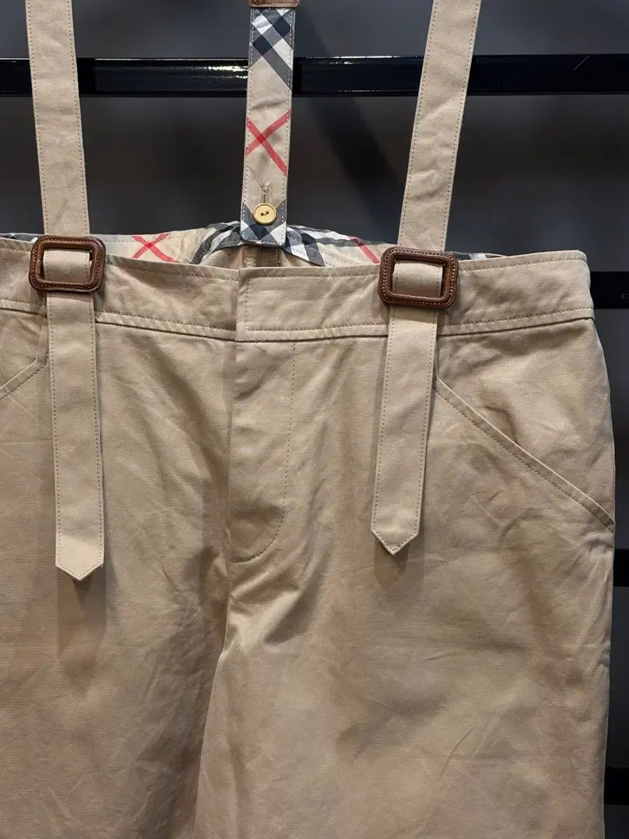  160 28インチ バーバリー レディース サスペンダー コットンパンツ ベージュ 4 9 チノパン パンツ
