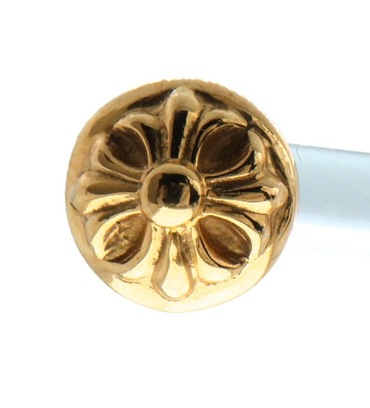 クロムハーツ CHROME HEARTS 22 K STD CRSBL クロスボール スタッド ゴールド ピアス 46965