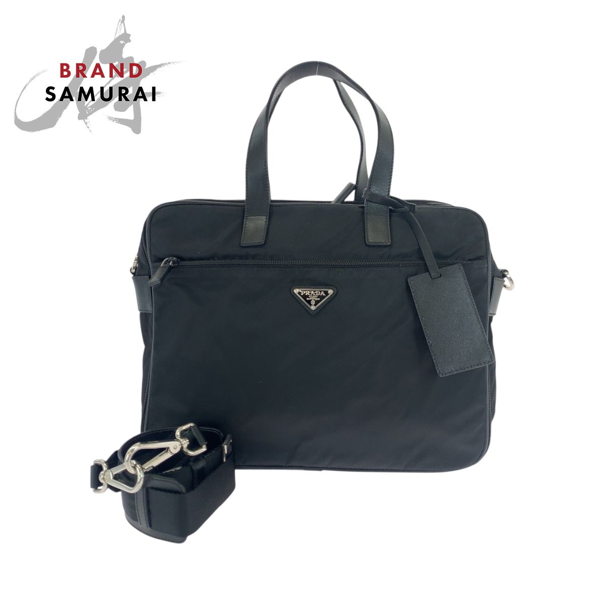 PRADA プラダ ビジネスバッグ 三角ロゴプレート サフィアーノレザー