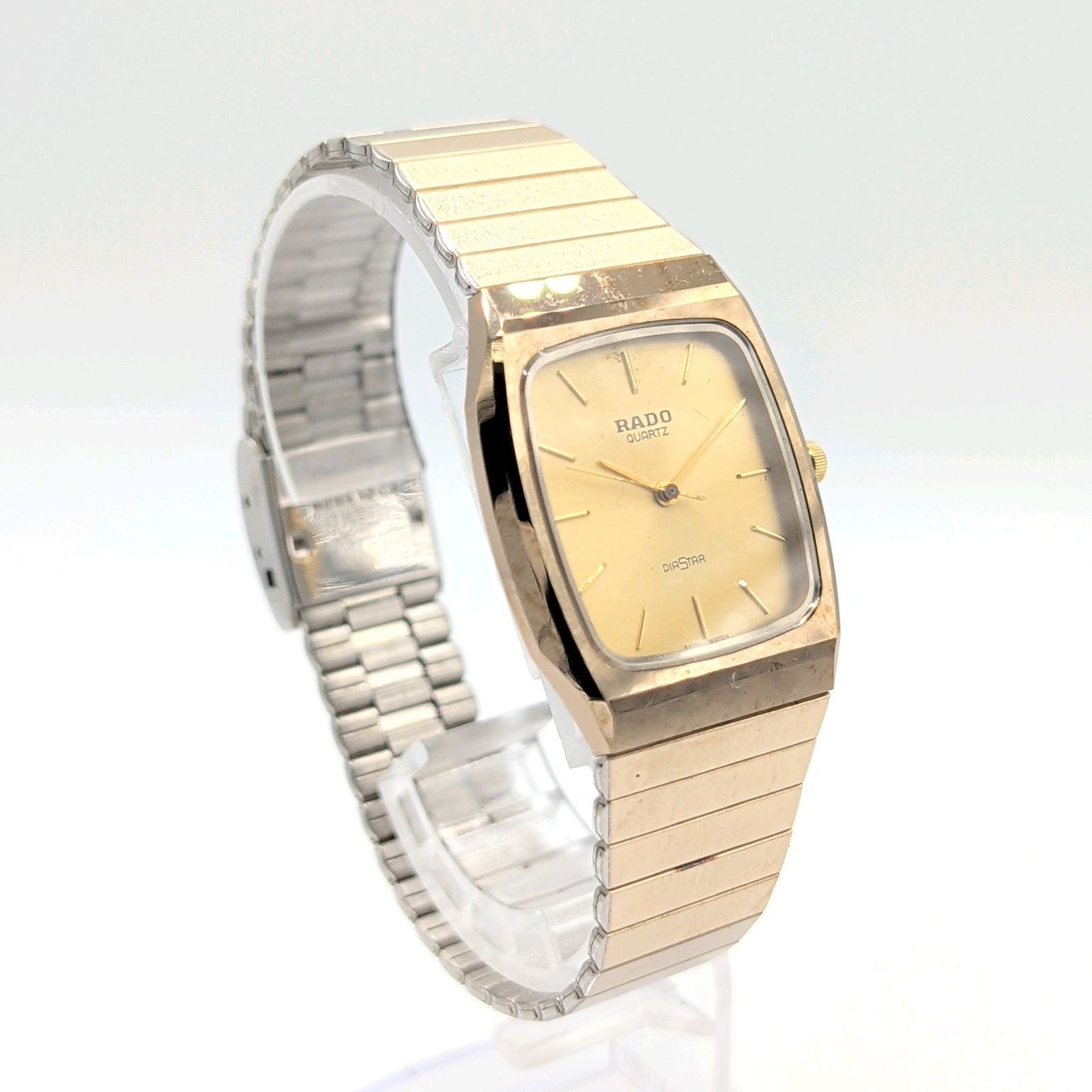 RADO DIASTAR 132.9505.3 Watch Quartz Men's Gold Square Y2K 00S