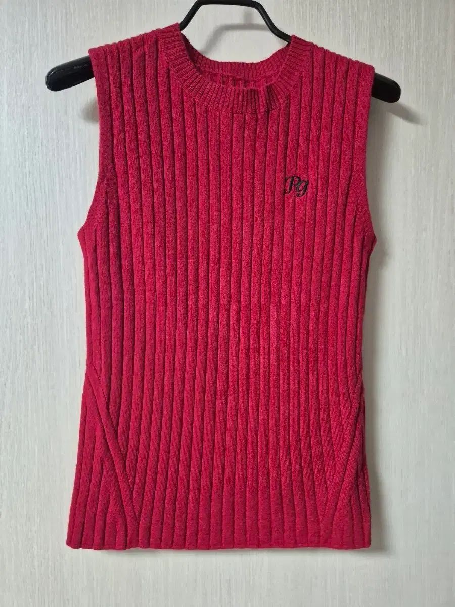 23年) PEARLY GATES パーリーゲイツ カシミア ニット ベスト レッド