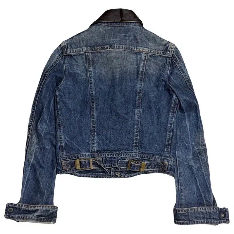 ポニーヘア KARA クロップド Classic デニムジャケット 38 ワンピース テーラードジャケット 