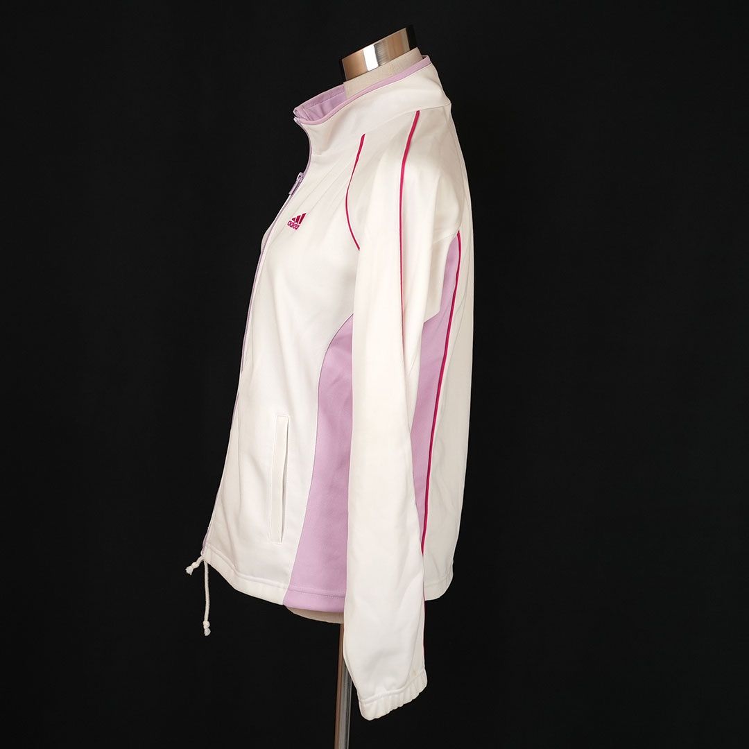 adidas CLIMLITE ピンク・ホワイト ジャケット　L 美品】adidas アディダス トラックジャケット ジャージ CLIMALITE